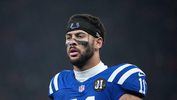 Indianapolis Colts wide receiver Michael Pittman Jr. against the Atlanta Falcons Indianapolis Colts wide receiver Michael Pittman Jr. against the Atlanta Falcons