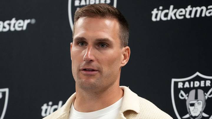Sep 20, 2026; Inglewood, California, USA; Las Vegas Raiders quarterback Kirk Cousins at press conference after the game against the Los Angeles Chargers at SoFi Stadium. Mandatory Credit: Kirby Lee-Imagn Images Sep 20, 2026; Inglewood, California, USA; Las Vegas Raiders quarterback Kirk Cousins at press conference after the game against the Los Angeles Chargers at SoFi Stadium. Mandatory Credit: Kirby Lee-Imagn Images