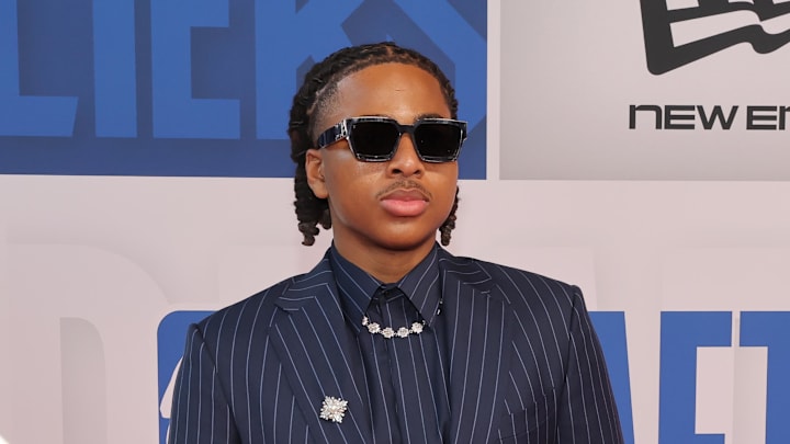 Jun 25, 2025; Brooklyn, NY, USA; Collin Murray-Boyles arrives before the first round of the 2025 NBA Draft at Barclays Center. Mandatory Credit: Brad Penner-Imagn Images