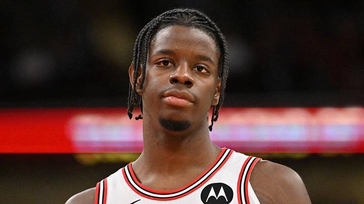 Oct 7, 2026; Chicago, Illinois, USA;  Chicago Bulls forward Caleb Wilson (8) looks on against the Phoenix Suns during the second half at United Center.  Mandatory Credit: Patrick Gorski-Imagn Images