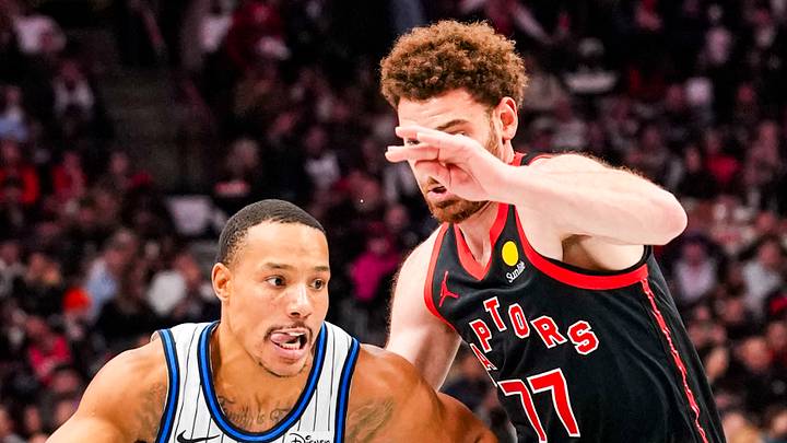 Orlando Magic guard Desmond Bane dribbles against Jamison Battle of the Toronto Raptors. Orlando Magic guard Desmond Bane dribbles against Jamison Battle of the Toronto Raptors.