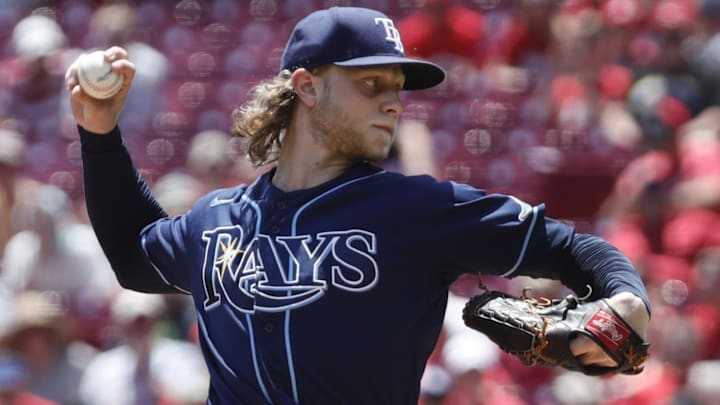 Tampa Bay Rays starting pitcher Shane Baz is back in Cincinnati for the first time since blowing out his elbow in 2022. Tampa Bay Rays starting pitcher Shane Baz is back in Cincinnati for the first time since blowing out his elbow in 2022.