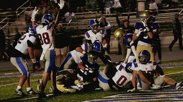 Memphis University School players celebrate a touchdown against Christian Brothers during a 2025 TSSAA football. The schools have announced they will not participate in the TSSAA playoffs in 2027-28. Memphis University School players celebrate a touchdown against Christian Brothers during a 2025 TSSAA football. The schools have announced they will not participate in the TSSAA playoffs in 2027-28.