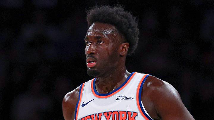 Oct 12, 2026; New York, New York, USA;  New York Knicks small forward Mohamed Diawara (51) dribbles up court during the second half against the Minnesota Timberwolves at Madison Square Garden.  Mandatory Credit: Vincent Carchietta-Imagn Images