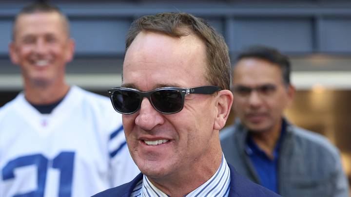 Former Indianapolis Colts quarterback Peyton Manning before a game