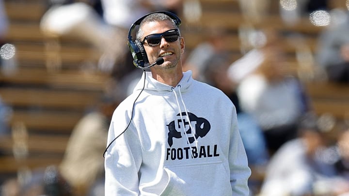 Colorado Buffaloes defensive coordinator Robert Livingston during the spring game at Folsom Field. 