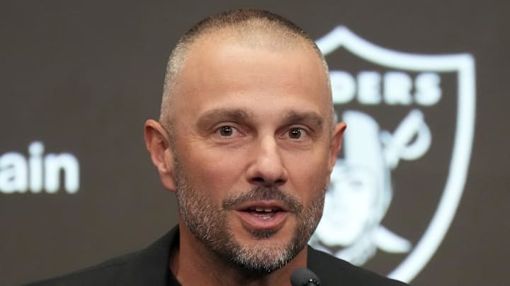 Feb 10, 2026; Henderson, NV, USA; Las Vegas Raiders general manager John Spytek at press conference at Intermountain Health Performance Center. Mandatory Credit: Kirby Lee-Imagn Images Feb 10, 2026; Henderson, NV, USA; Las Vegas Raiders general manager John Spytek at press conference at Intermountain Health Performance Center. Mandatory Credit: Kirby Lee-Imagn Images