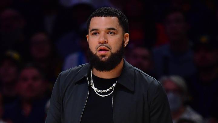Apr 29, 2026; Los Angeles, California, USA; Houston Rockets player Fred VanVleet watches game action during the second half in game five of the first round of the 2026 NBA Playoffs at Crypto.com Arena. Mandatory Credit: Gary A. Vasquez-Imagn Images