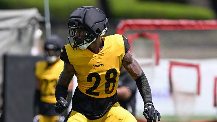 Aug 03, 2026; Latrobe, PA, USA; Pittsburgh Steelers safety Robert Spears-Jennings (28) participates in a practice session at Training camp at Saint Vincent College. Mandatory Credit: Barry Reeger-Imagn Images Aug 03, 2026; Latrobe, PA, USA; Pittsburgh Steelers safety Robert Spears-Jennings (28) participates in a practice session at Training camp at Saint Vincent College. Mandatory Credit: Barry Reeger-Imagn Images