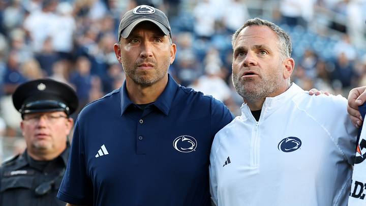 Penn State Nittany Lions athletic director Pat Kraft (right) stands with head coach Matt Campbell (left) Penn State Nittany Lions athletic director Pat Kraft (right) stands with head coach Matt Campbell (left)