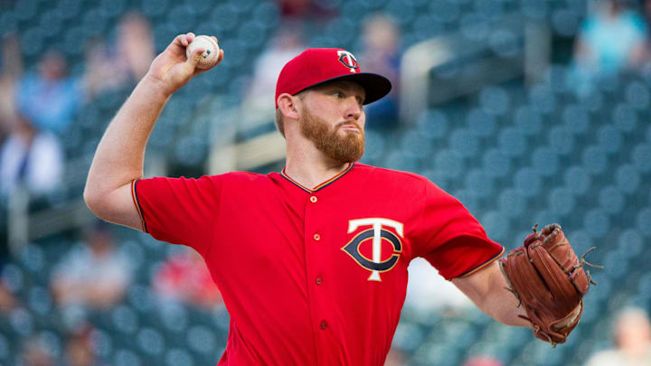 Jun 5, 2018; Minneapolis, MN, USA; Minnesota Twins starting pitcher Zach Littell (56) makes his major league debut in the first inning against Chicago White Sox at Target Field. Mandatory Credit: Brad Rempel-Imagn Images Jun 5, 2018; Minneapolis, MN, USA; Minnesota Twins starting pitcher Zach Littell (56) makes his major league debut in the first inning against Chicago White Sox at Target Field. Mandatory Credit: Brad Rempel-Imagn Images