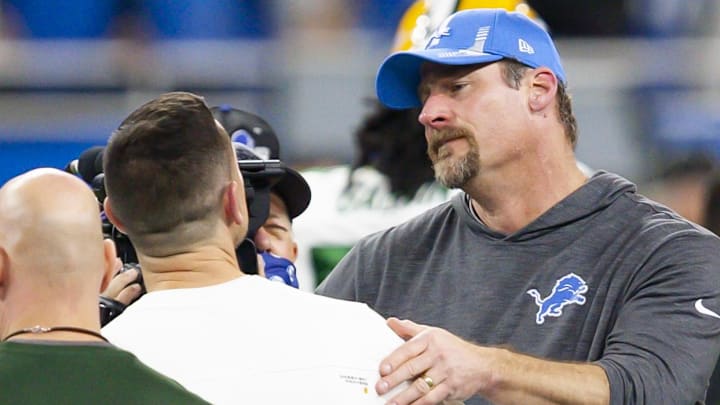 Detroit Lions HC Dan Campbell, Green Bay Packers HC Matt LaFleur