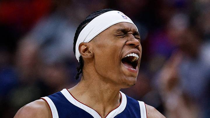 Mar 25, 2026; Denver, Colorado, USA; Denver Nuggets guard Peyton Watson (8) reacts after a play in the fourth quarter against the Dallas Mavericks at Ball Arena. Mandatory Credit: Isaiah J. Downing-Imagn Images