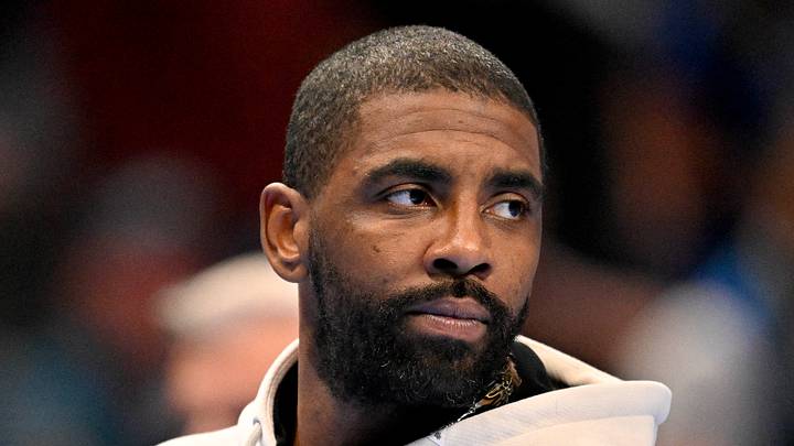 Dallas Mavericks guard Kyrie Irving looks on during the second half against the LA Clippers. Dallas Mavericks guard Kyrie Irving looks on during the second half against the LA Clippers.