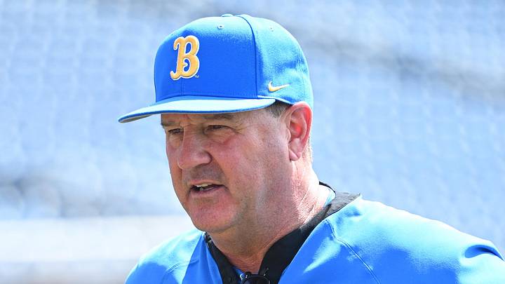 Jun 14, 2025; Omaha, Neb, USA; UCLA Bruins head coach John Savage on the field before the game against the Murray State Races at Charles Schwab Field. Mandatory Credit: Steven Branscombe-Imagn Images Jun 14, 2025; Omaha, Neb, USA; UCLA Bruins head coach John Savage on the field before the game against the Murray State Races at Charles Schwab Field. Mandatory Credit: Steven Branscombe-Imagn Images
