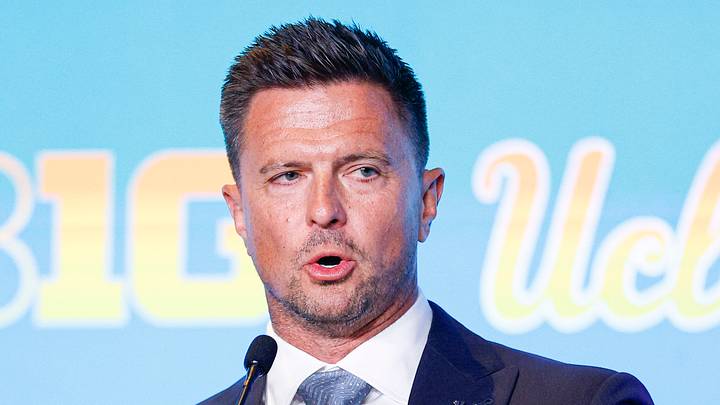 Jul 29, 2026; Chicago, IL, USA; UCLA Football head coach Bob Chesney speaks during Big Ten Media Days at Hilton Chicago. Mandatory Credit: Kamil Krzaczynski-Imagn Images Jul 29, 2026; Chicago, IL, USA; UCLA Football head coach Bob Chesney speaks during Big Ten Media Days at Hilton Chicago. Mandatory Credit: Kamil Krzaczynski-Imagn Images