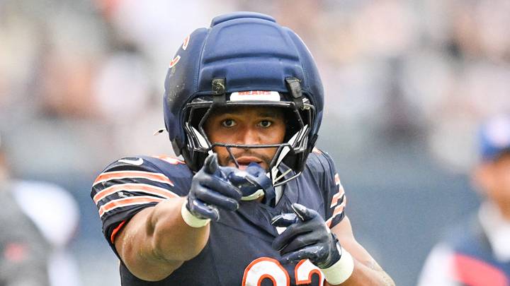 Chicago Bears running back Roschon Johnson