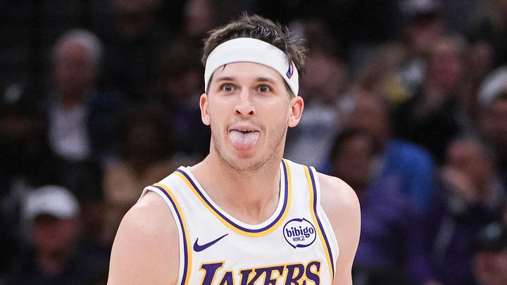 Oct 26, 2025; Sacramento, California, USA; Los Angeles Lakers guard Austin Reaves (15) reacts after making a three point shot against the Sacramento Kings during the fourth quarter at Golden 1 Center. Mandatory Credit: Ed Szczepanski-Imagn Images Oct 26, 2025; Sacramento, California, USA; Los Angeles Lakers guard Austin Reaves (15) reacts after making a three point shot against the Sacramento Kings during the fourth quarter at Golden 1 Center. Mandatory Credit: Ed Szczepanski-Imagn Images