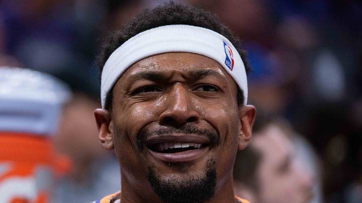 Phoenix Suns guard Bradley Beal (3) reacts (Mandatory Credit: Ed Szczepanski-USA TODAY Sports) Phoenix Suns guard Bradley Beal (3) reacts (Mandatory Credit: Ed Szczepanski-USA TODAY Sports)