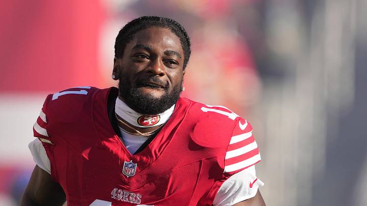 San Francisco 49ers wide receiver Brandon Aiyuk before the 2024 game against the New York Jets at Levi's Stadium. 