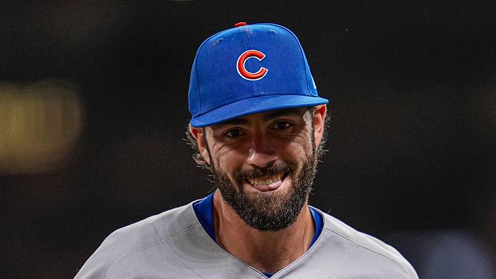 May 13, 2026; Cumberland, Georgia, USA; Chicago Cubs shortstop Dansby Swanson (7) reacts after throwing out Atlanta Braves third baseman Austin Riley (27) (not shown) during the seventh inning at Truist Park. Mandatory Credit: Dale Zanine-Imagn Images May 13, 2026; Cumberland, Georgia, USA; Chicago Cubs shortstop Dansby Swanson (7) reacts after throwing out Atlanta Braves third baseman Austin Riley (27) (not shown) during the seventh inning at Truist Park. Mandatory Credit: Dale Zanine-Imagn Images