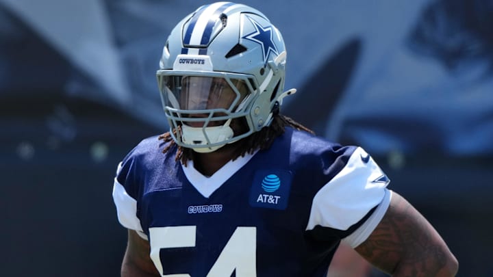 Dallas Cowboys defensive end Sam Williams (54) at training camp at the River Ridge Fields.