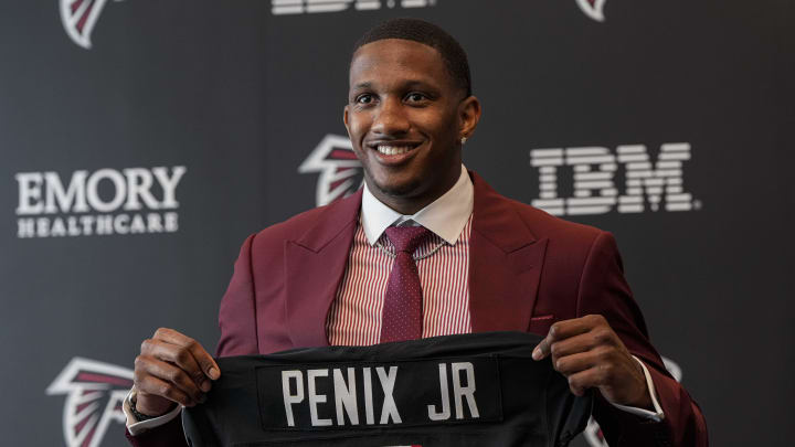 Atlanta Falcons first round draft pick quarterback Michael Penix Jr. Atlanta Falcons first round draft pick quarterback Michael Penix Jr.
