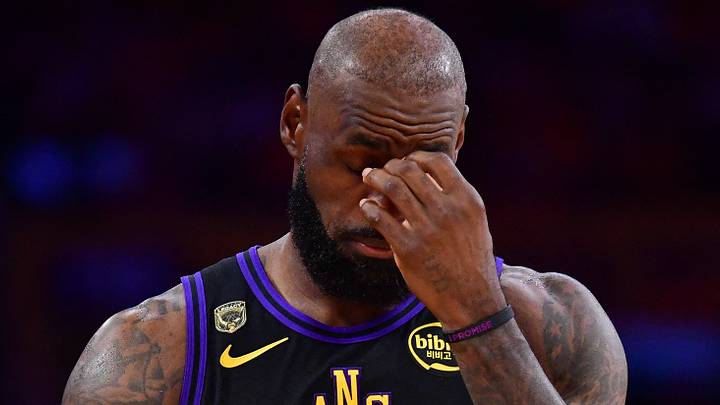 May 11, 2026; Los Angeles, California, USA; Los Angeles Lakers forward LeBron James (23) during the first half in game four of the second round of the 2026 NBA Playoffs at Crypto.com Arena. Mandatory Credit: Gary A. Vasquez-Imagn Images