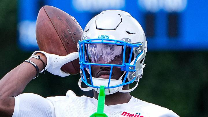 Detroit Lions cornerback Terrion Arnold (6).
