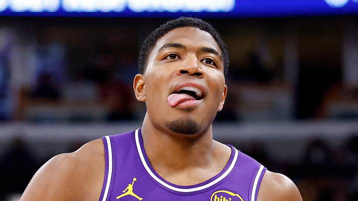 Jan 26, 2026; Chicago, Illinois, USA; Los Angeles Lakers forward Rui Hachimura (28) reacts after scoring against the Chicago Bulls during the second half at United Center. Mandatory Credit: Kamil Krzaczynski-Imagn Images Jan 26, 2026; Chicago, Illinois, USA; Los Angeles Lakers forward Rui Hachimura (28) reacts after scoring against the Chicago Bulls during the second half at United Center. Mandatory Credit: Kamil Krzaczynski-Imagn Images