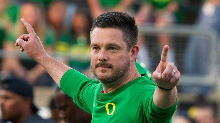 Oregon ducks coach Dan Lanning alabama crimson tide transfer portal terrance green dylan raiola nil recruiting sec big ten 