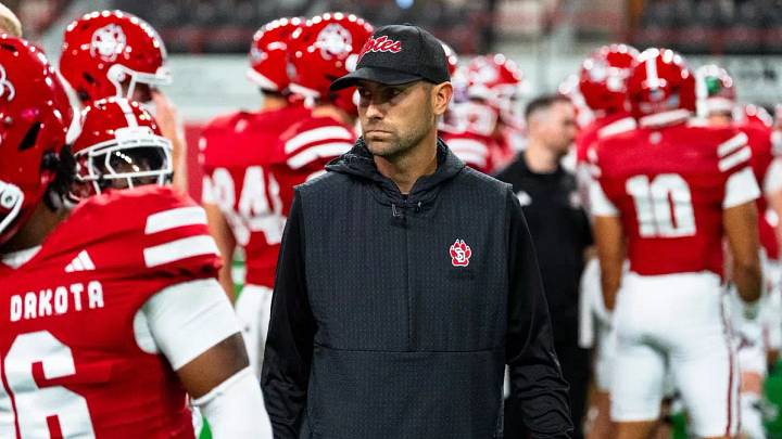 South Dakota head coach Matt Vitzthum South Dakota head coach Matt Vitzthum