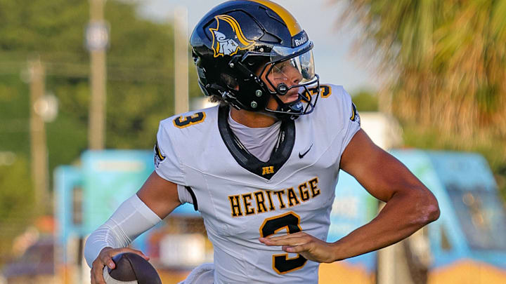 American Heritage quarterback and Texas commit Dia Bell (3).