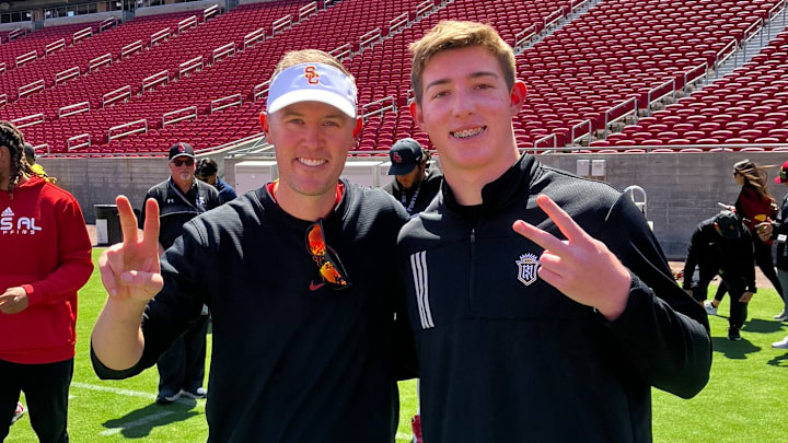 Luke Sorensen on a visit to USC