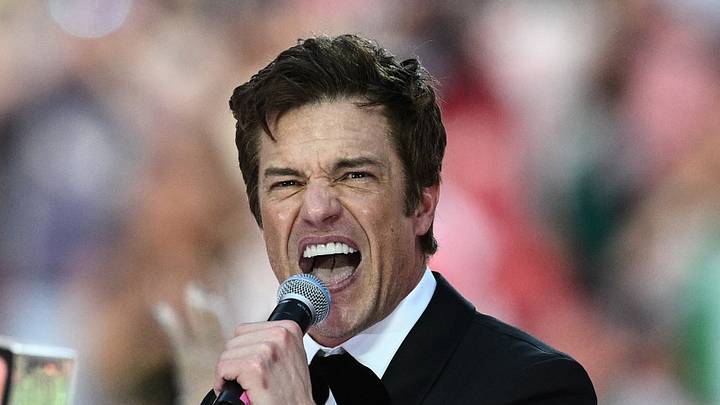 Brandon Flowers performs at the UEFA Champions League Final