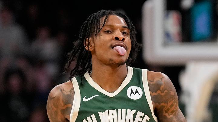 Milwaukee Bucks guard Kevin Porter Jr. (7) reacts after scoring a basket during the fourth quarter against the Cleveland Cavaliers at Fiserv Forum on February 25, 2026.