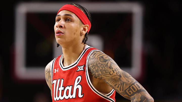 Feb 28, 2026; Tempe, Arizona, USA; Utah Utes guard Terrence Brown (2) against the Arizona State Sun Devils at Desert Financial Arena. Mandatory Credit: Mark J. Rebilas-Imagn Images Feb 28, 2026; Tempe, Arizona, USA; Utah Utes guard Terrence Brown (2) against the Arizona State Sun Devils at Desert Financial Arena. Mandatory Credit: Mark J. Rebilas-Imagn Images