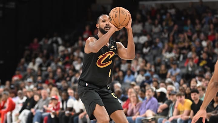 Mar 14, 2025; Memphis, Tennessee, USA; Cleveland Cavaliers power forward Evan Mobley (4) shoots a wide open three-pointer in the 4th quarter of the Cleveland Cavaliers vs. Memphis Grizzlies at FedExForum. Mandatory Credit: Matthew Smith-Imagn Images Mar 14, 2025; Memphis, Tennessee, USA; Cleveland Cavaliers power forward Evan Mobley (4) shoots a wide open three-pointer in the 4th quarter of the Cleveland Cavaliers vs. Memphis Grizzlies at FedExForum. Mandatory Credit: Matthew Smith-Imagn Images
