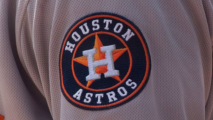 Houston Astros patch and logo on the jersey of the Houston Astros. Credit: Jerome Miron-USA TODAY Sports Houston Astros patch and logo on the jersey of the Houston Astros. Credit: Jerome Miron-USA TODAY Sports