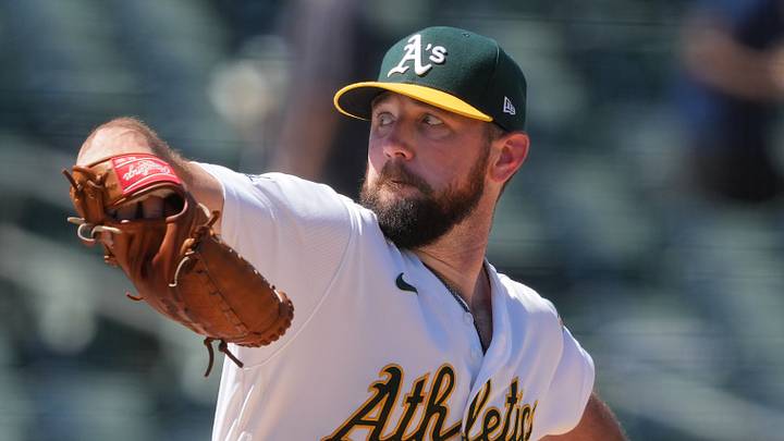 Aug 2, 2026; West Sacramento, California, USA; Athletics pitcher Hogan Harris (36) throws a pitch against the Detroit Tigers during the sixth inning at Sutter Health Park. Mandatory Credit: Darren Yamashita-Imagn Images Aug 2, 2026; West Sacramento, California, USA; Athletics pitcher Hogan Harris (36) throws a pitch against the Detroit Tigers during the sixth inning at Sutter Health Park. Mandatory Credit: Darren Yamashita-Imagn Images