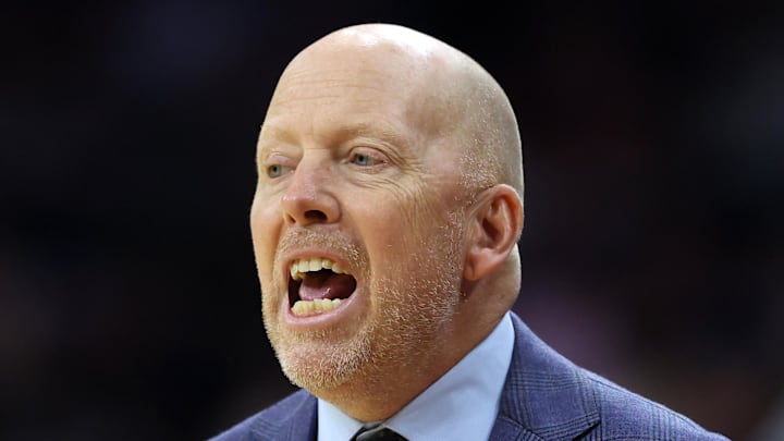 Mar 22, 2026; Philadelphia, PA, USA; UCLA Bruins head coach Mick Cronin reacts in the first half during a second round game of the men's 2026 NCAA Tournament at Xfinity Mobile Arena. Mandatory Credit: Bill Streicher-Imagn Images