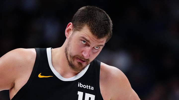 Mar 6, 2026; Denver, Colorado, USA; Denver Nuggets center Nikola Jokic (15) during the second quarter against the New York Knicks at Ball Arena. Mandatory Credit: Ron Chenoy-Imagn Images Mar 6, 2026; Denver, Colorado, USA; Denver Nuggets center Nikola Jokic (15) during the second quarter against the New York Knicks at Ball Arena. Mandatory Credit: Ron Chenoy-Imagn Images
