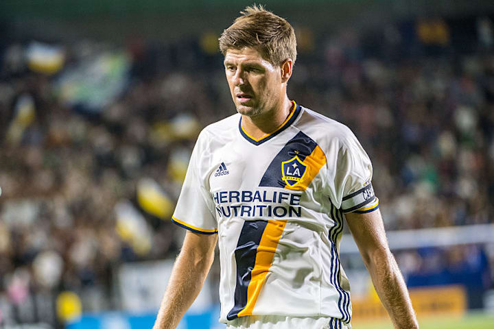 Steven Gerrard in LA Galaxy shirt