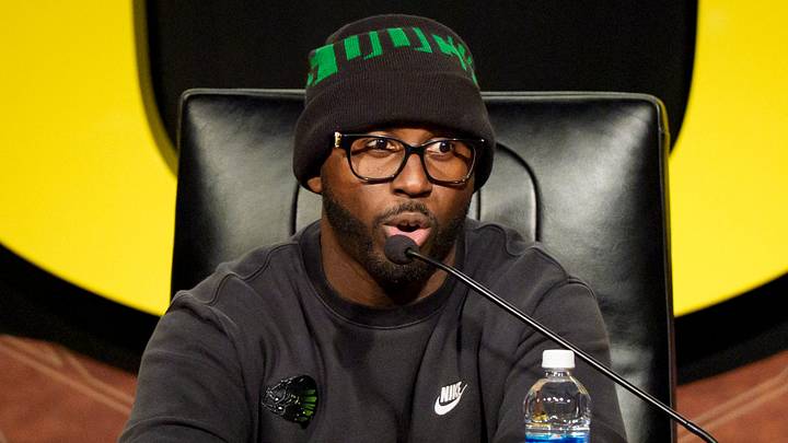 Oregon defensive coordinator Chris Hampton speaks during a press conference on March 14, 2026, in Eugene, Oregon. Oregon defensive coordinator Chris Hampton speaks during a press conference on March 14, 2026, in Eugene, Oregon.