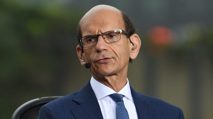 ESPN college football analyst Paul Finebaum criticized Notre Dame athletic director Pete Bevacqua for his prolonged public campaign of complaints against the College Football Playoff and the ACC.