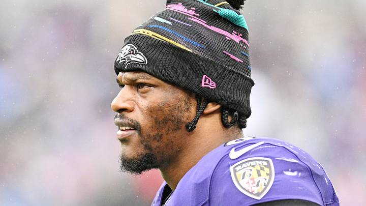 Baltimore Ravens quarterback Lamar Jackson.  Mandatory Credit: Tommy Gilligan-Imagn Images