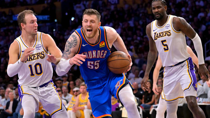 Luke Kennard and Deandre Ayton, Los Angeles Lakers and Isaiah Hartenstein, Oklahoma City Thunder