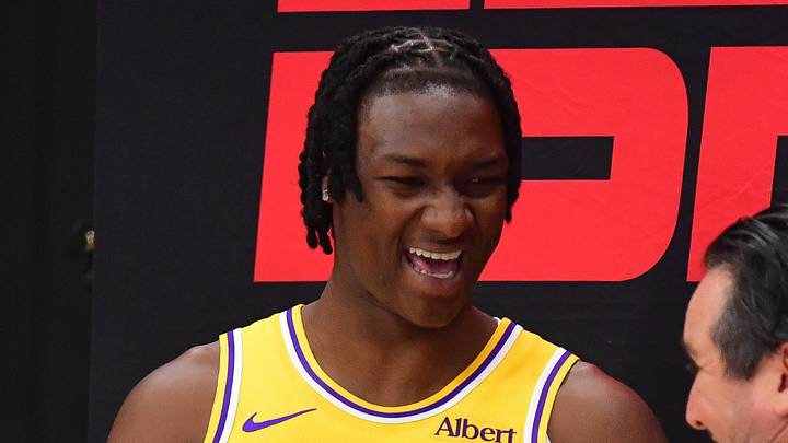 Sep 28, 2026; El Segundo, CA, USA; Los Angeles Lakers player Adou Thiero (1) during media day at UCLA Health Training Center. Mandatory Credit: Gary A. Vasquez-Imagn Images Sep 28, 2026; El Segundo, CA, USA; Los Angeles Lakers player Adou Thiero (1) during media day at UCLA Health Training Center. Mandatory Credit: Gary A. Vasquez-Imagn Images