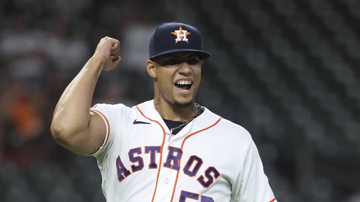 May 13, 2026; Houston, Texas, USA; Houston Astros pitcher Bryan Abreu (52) reacts after a play during the tenth inning against the Seattle Mariners at Daikin Park. Mandatory Credit: Troy Taormina-Imagn Images May 13, 2026; Houston, Texas, USA; Houston Astros pitcher Bryan Abreu (52) reacts after a play during the tenth inning against the Seattle Mariners at Daikin Park. Mandatory Credit: Troy Taormina-Imagn Images