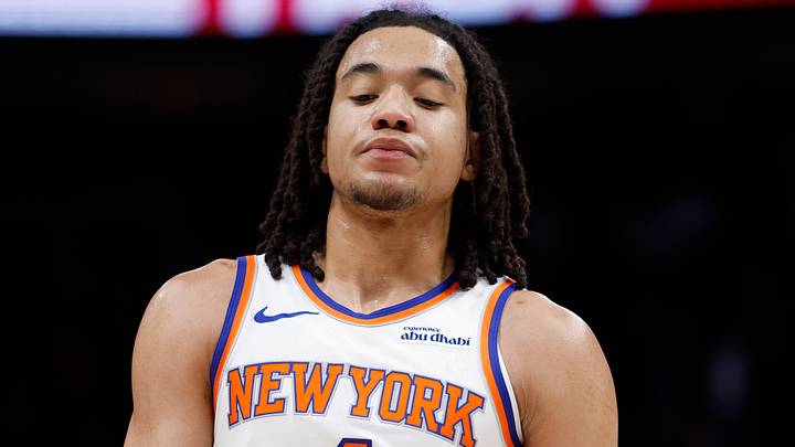 Feb 6, 2026; Detroit, Michigan, USA; New York Knicks forward Pacome Dadiet (4) walks off the court after the game against the Detroit Pistons at Little Caesars Arena. Mandatory Credit: Rick Osentoski-Imagn Images Feb 6, 2026; Detroit, Michigan, USA; New York Knicks forward Pacome Dadiet (4) walks off the court after the game against the Detroit Pistons at Little Caesars Arena. Mandatory Credit: Rick Osentoski-Imagn Images